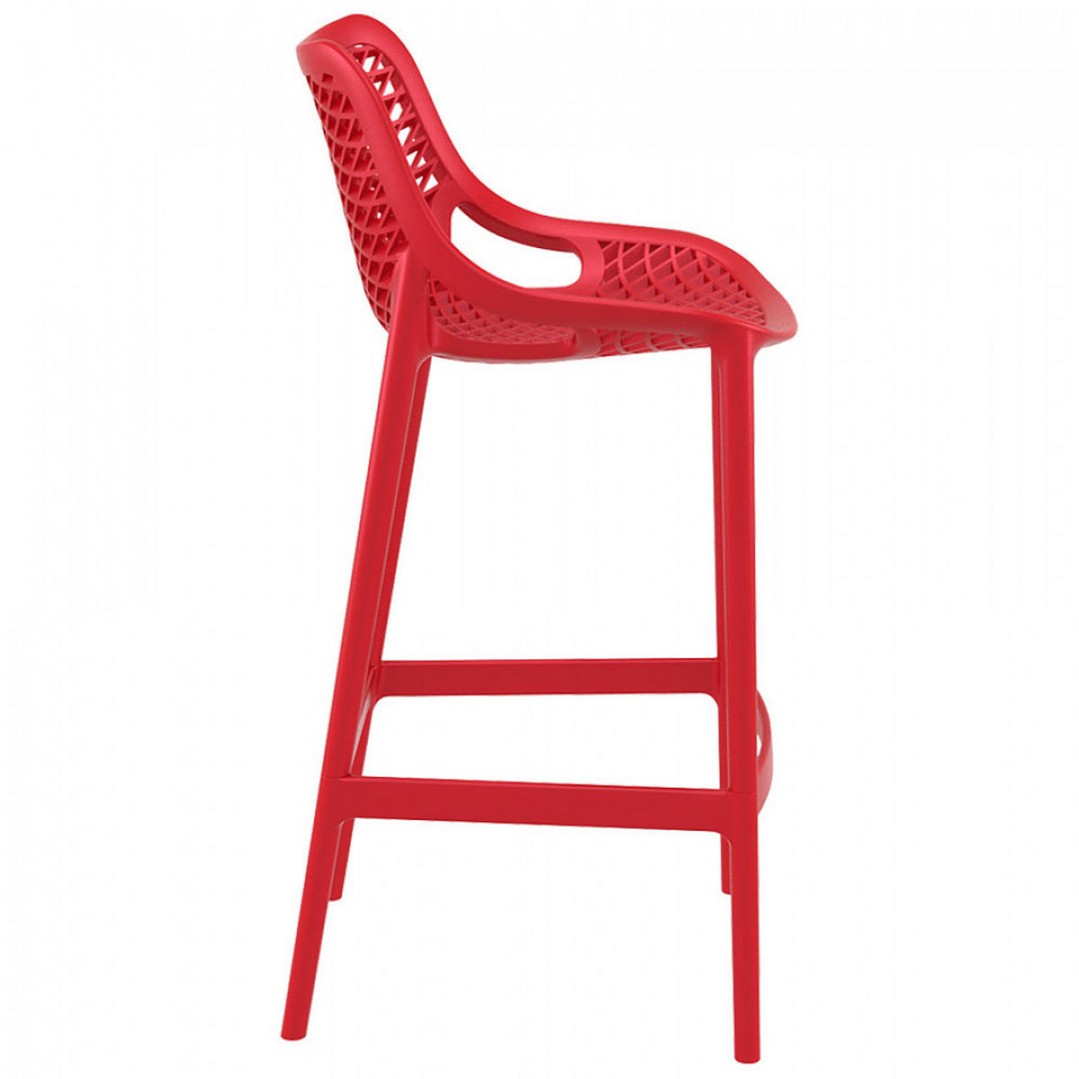BARHOCKER Rot 45x105x53cm - Rot, Kunststoff (45/105/53cm) - AlterEgo
