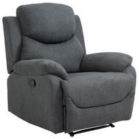 RELAXSESSEL DE-06356 Lesesessel, 150° neigbar, Leinenoptik Dunkelgrau - Dunkelgrau, Textil/Metall (88/102/93cm) - ComfortXL
