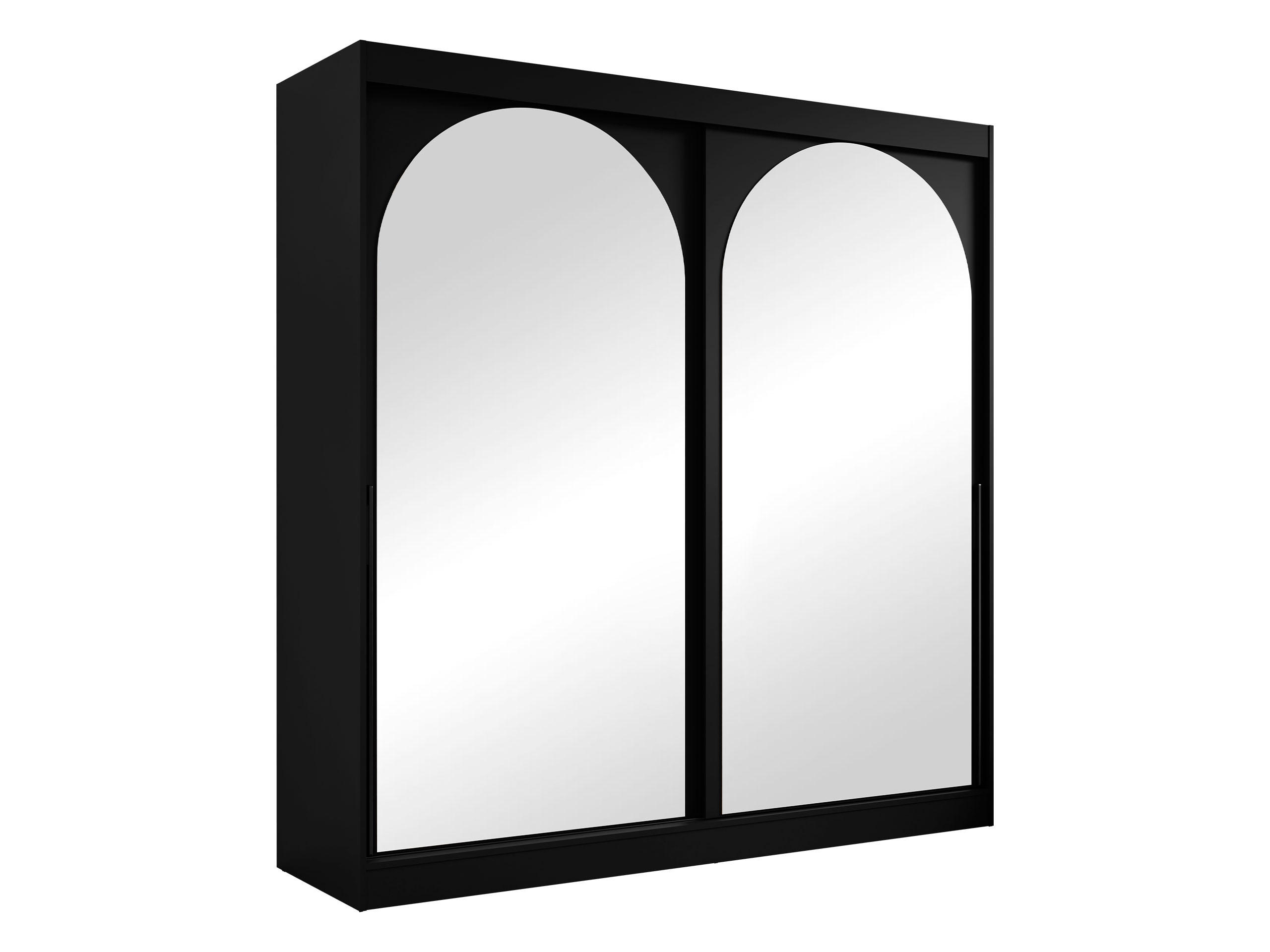 SCHIEBETÜRENSCHRANK Modin 200 - Schwarz, Holzwerkstoff/Kunststoff (200/216/65cm) - MIRJAN24