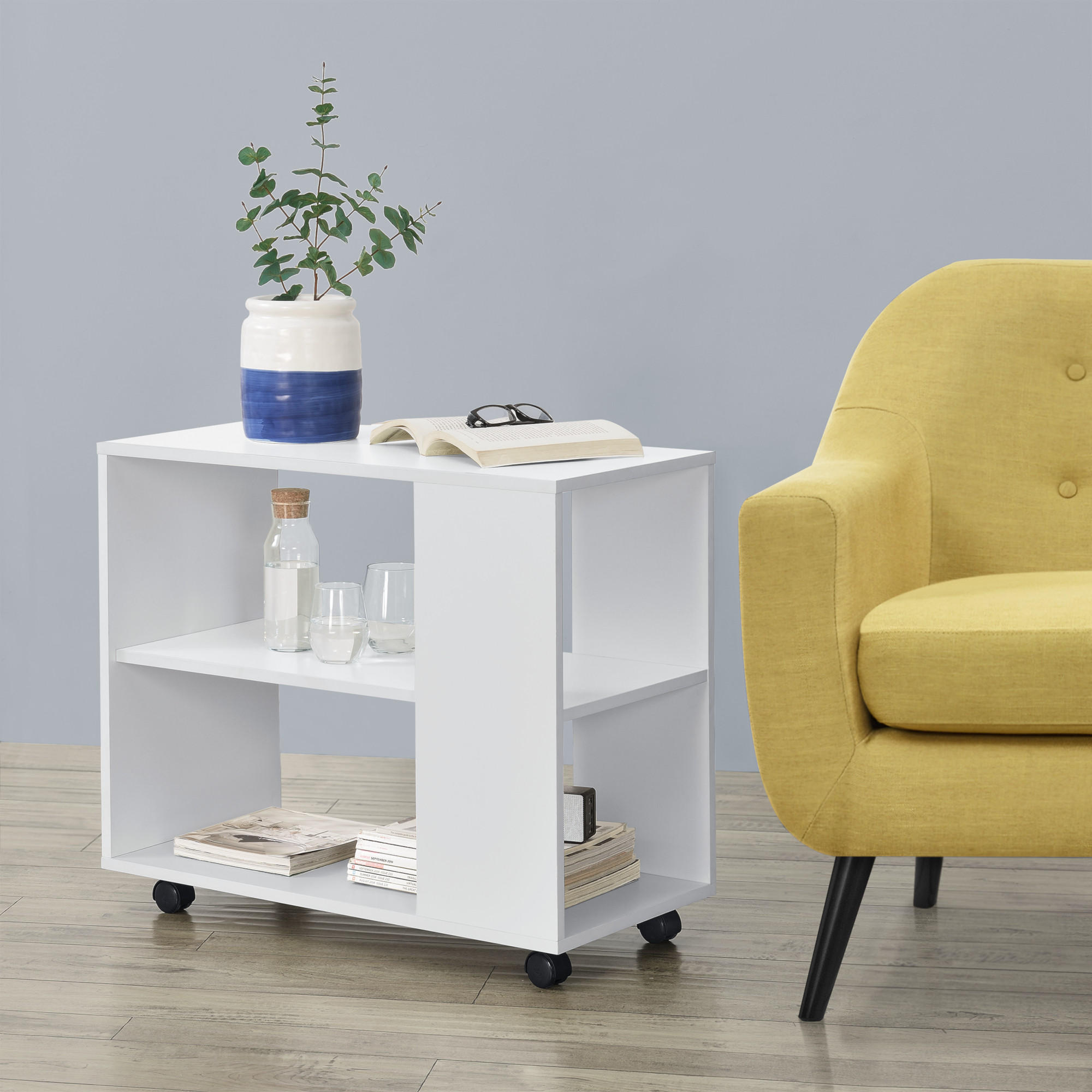 COUCHTISCH Älvdalen 70/35/60 - Weiß, Holzwerkstoff (35/70/60cm) - [en.casa]