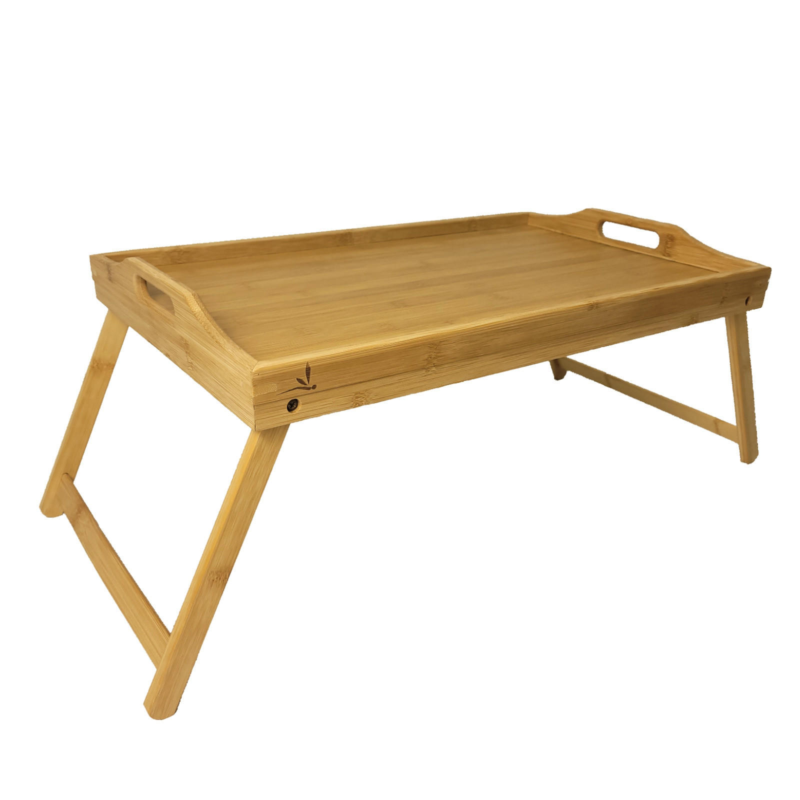 FRÜHSTÜCKSTABLETT Bambus Naturfarben klappbare Beine 66x31x22 cm - Naturfarben, Holz (50/5.8/31cm) - Begryf