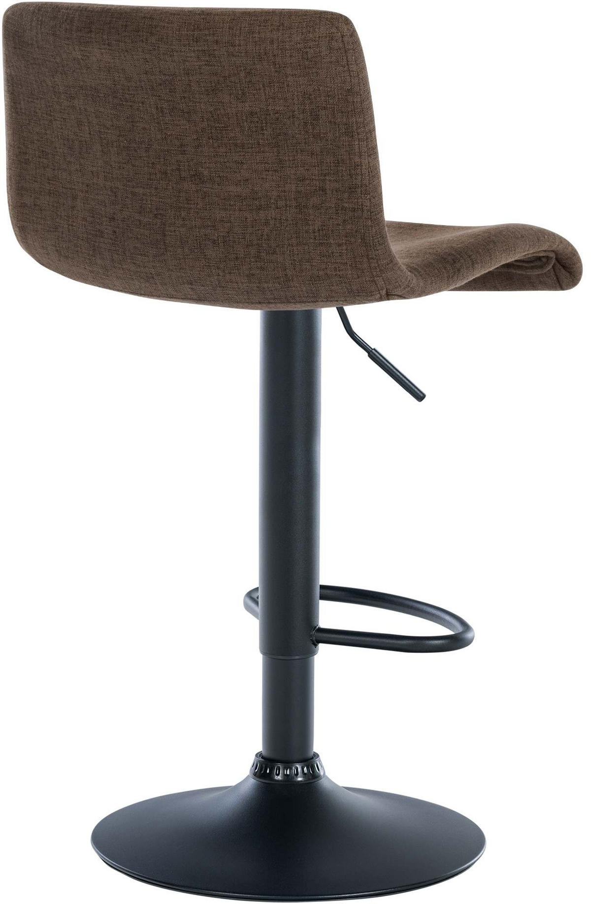 BARHOCKER 2er Set Stoff braun - Schwarz/Braun, Textil/Metall (39/84/36cm) - CLP