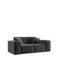 SOFA Zweisitzer Pula Stoff Perfect Harmony Schwarz - Schwarz, Holz (186/73/88cm)