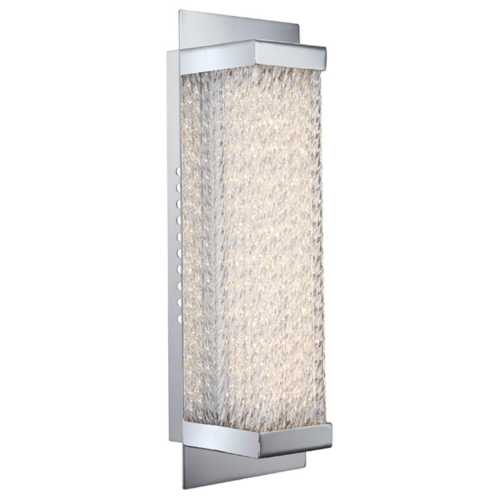 LED WANDLEUCHTE Adriana Chrom Silber - Silberfarben, Glas (8/10/27cm) - Globo Lighting