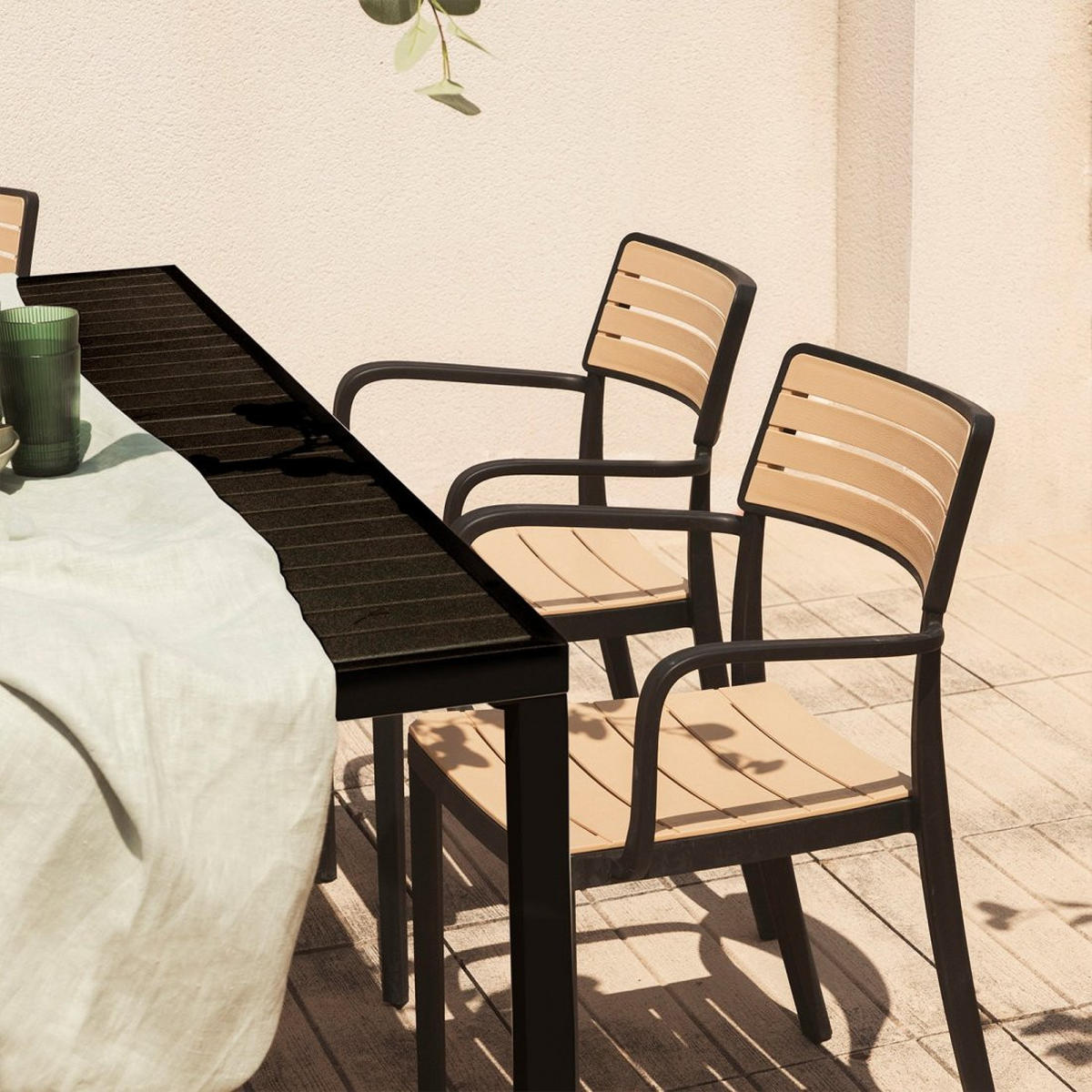 STUHL FÜR DRAUSSEN Hilda Zweifarbig 54 cm x 80 cm - Multicolor, Kunststoff (54/80/54cm)