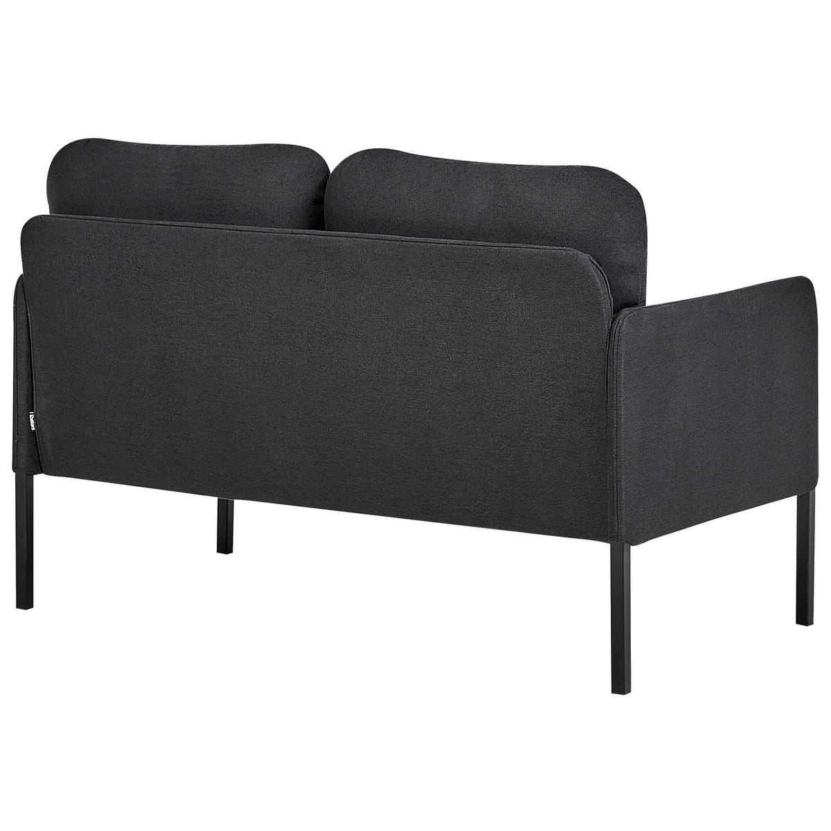 2-SITZER-SOFA dunkelgrau Lahti - Dunkelgrau/Schwarz, Textil (124/70/70cm) - Beliani