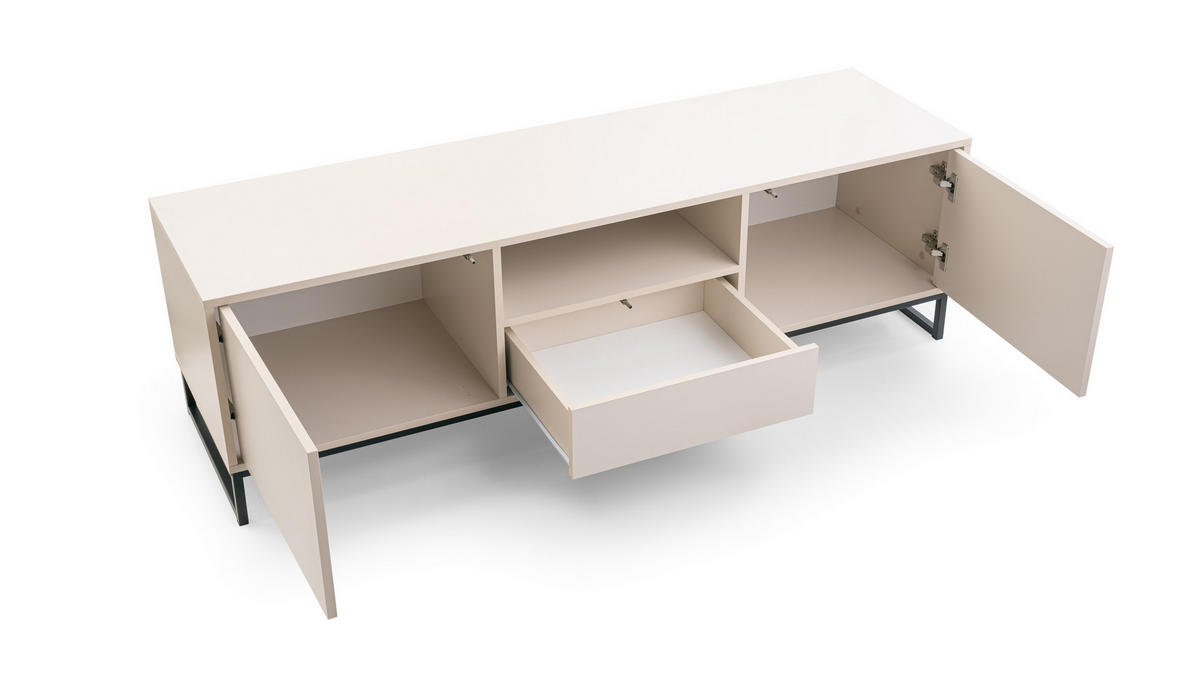 LOWBOARD AZIR 160/48,5/45 cm, Beige - Beige, Holzwerkstoff (160/48.5/45cm) - MASSENO