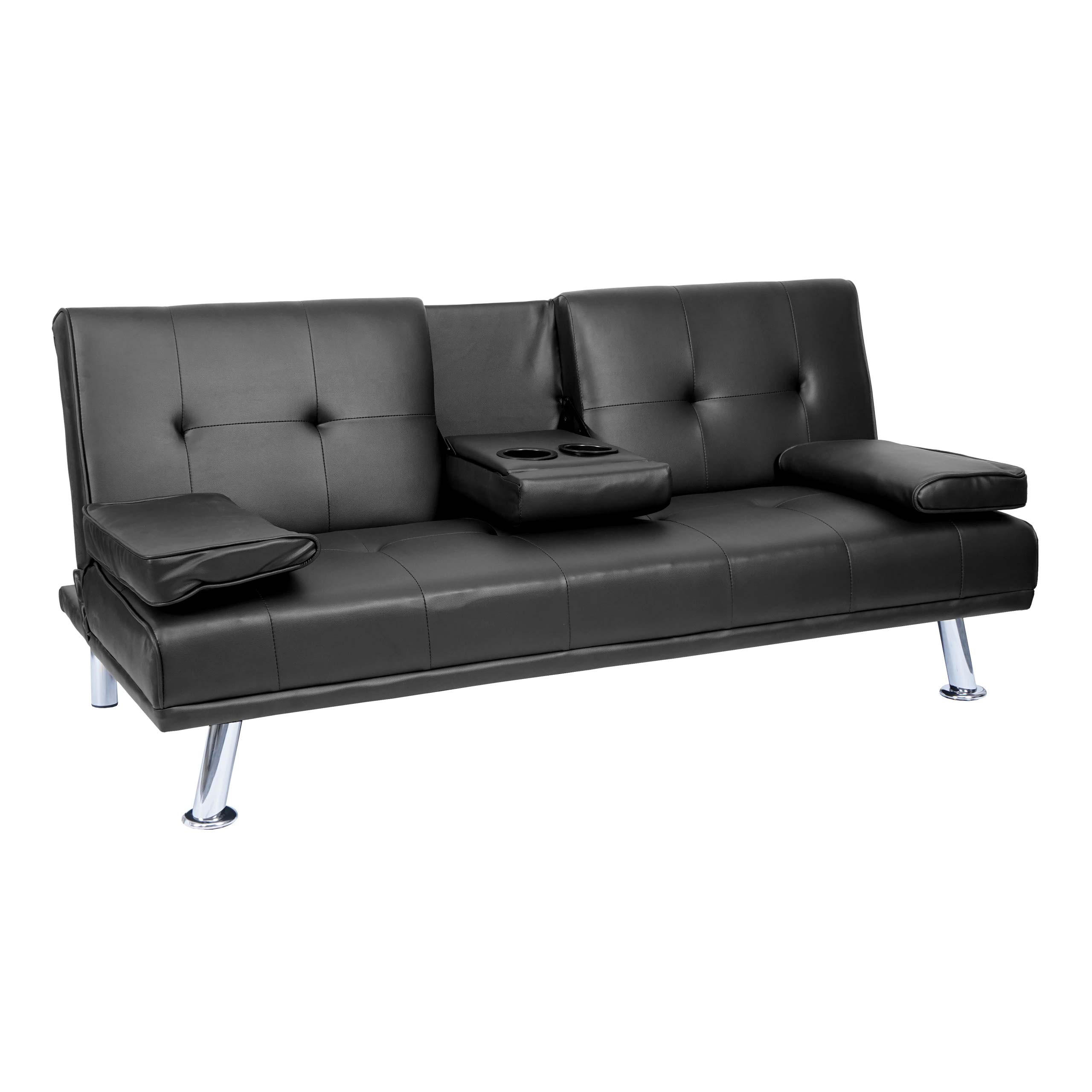 3ER-SOFA Schwarz - Schwarz, Textil (166/77/81cm) - MCW