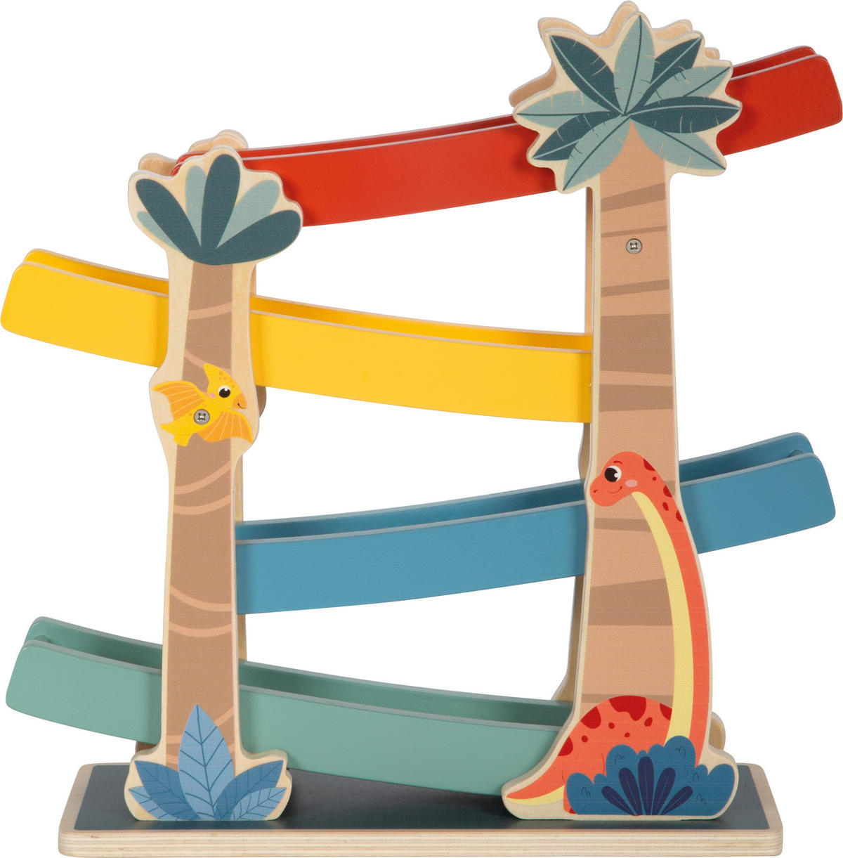 KUGELBAHN „DINO“ - Naturfarben, Holz (9/30/26cm) - small foot