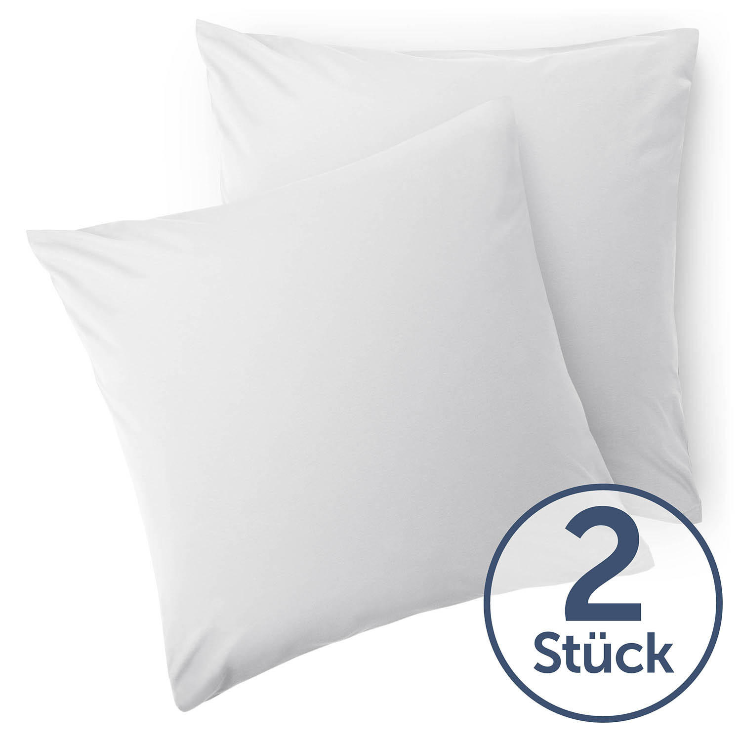 KISSENBEZUG Ellen 60/60 cm, 2er-Set, Weiß - Weiß, Textil (60/60cm) - Blumtal