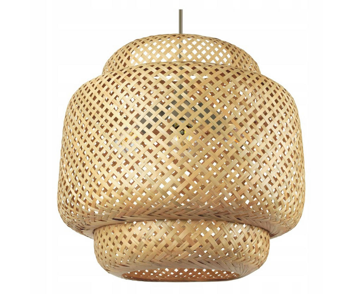 PENDELLEUCHTE BOHO - Beige, Holz/Metall (40/40/175cm) - kiki design