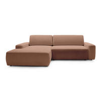 ECKSOFA Bamby Braun 264 cm - Braun, Textil (264/82/162cm) - Pillovely