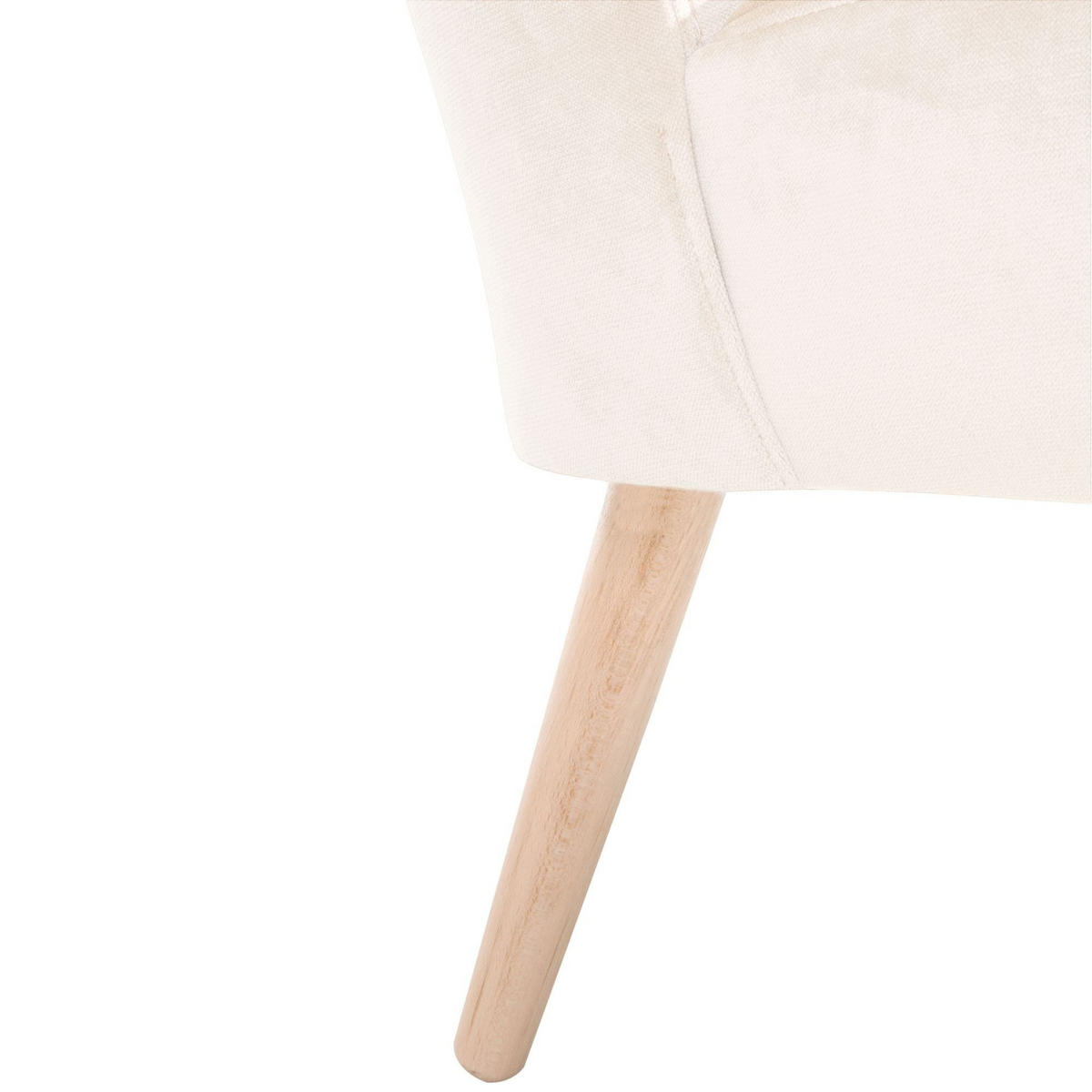 SESSEL Kassi Bezug Samtvelours Buche natur / creme - Weiß, Kunststoff (69/80/68cm) - 58aufmkessel