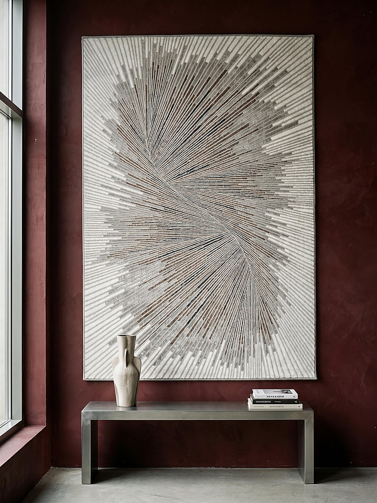 TEPPICHLÄUFER Abstrakt KAVALA Polyester Grau 80 x 150 cm - Grau, Textil (80/150cm) - KADIMA DESIGN