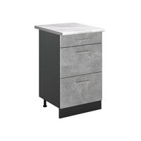 DULAP DE BAZĂ DE BUCĂTĂRIE R-Line, beton/antracit, 50 cm стільниця Мармур - antracit/gri, compozit lemnos (50/81.6/60cm) - Vicco