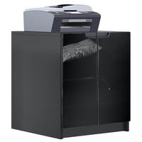 KOMMODE Logan Fronten in Schwarz Hochglanz - Schwarz Hochglanz, Holzwerkstoff (51/60.5/54cm) - Vladon