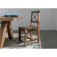 STUHL Massivholz 45 x 45 x 95 cm mehrfarbig NATURE OF SPIRIT #26 - Multicolor, Holz (45/95/45cm) - Massivmoebel24