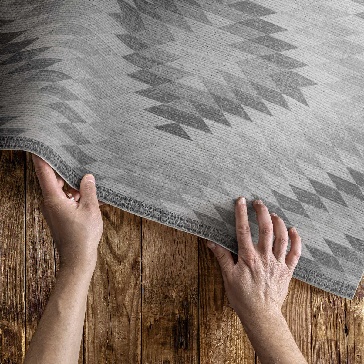 TEPPICH 150x225 cm Türkisches Dekor Stoffoptik - Hellgrau, Kunststoff (150/225cm) - Wallfluent