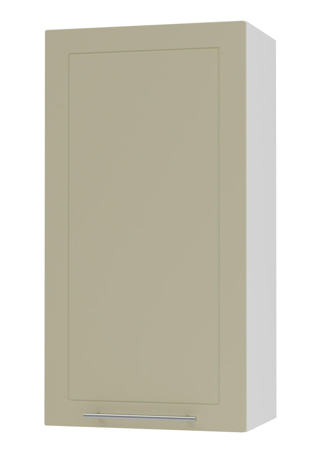 KÜCHENHÄNGESCHRANK Kvantum W4/50 Vanille Matt / Weiß Matt 50 / 32,5 / 96cm - Creme/Weiß, Holz/Holzwerkstoff (50/96/32.5cm) - Feldmann-Wohnen