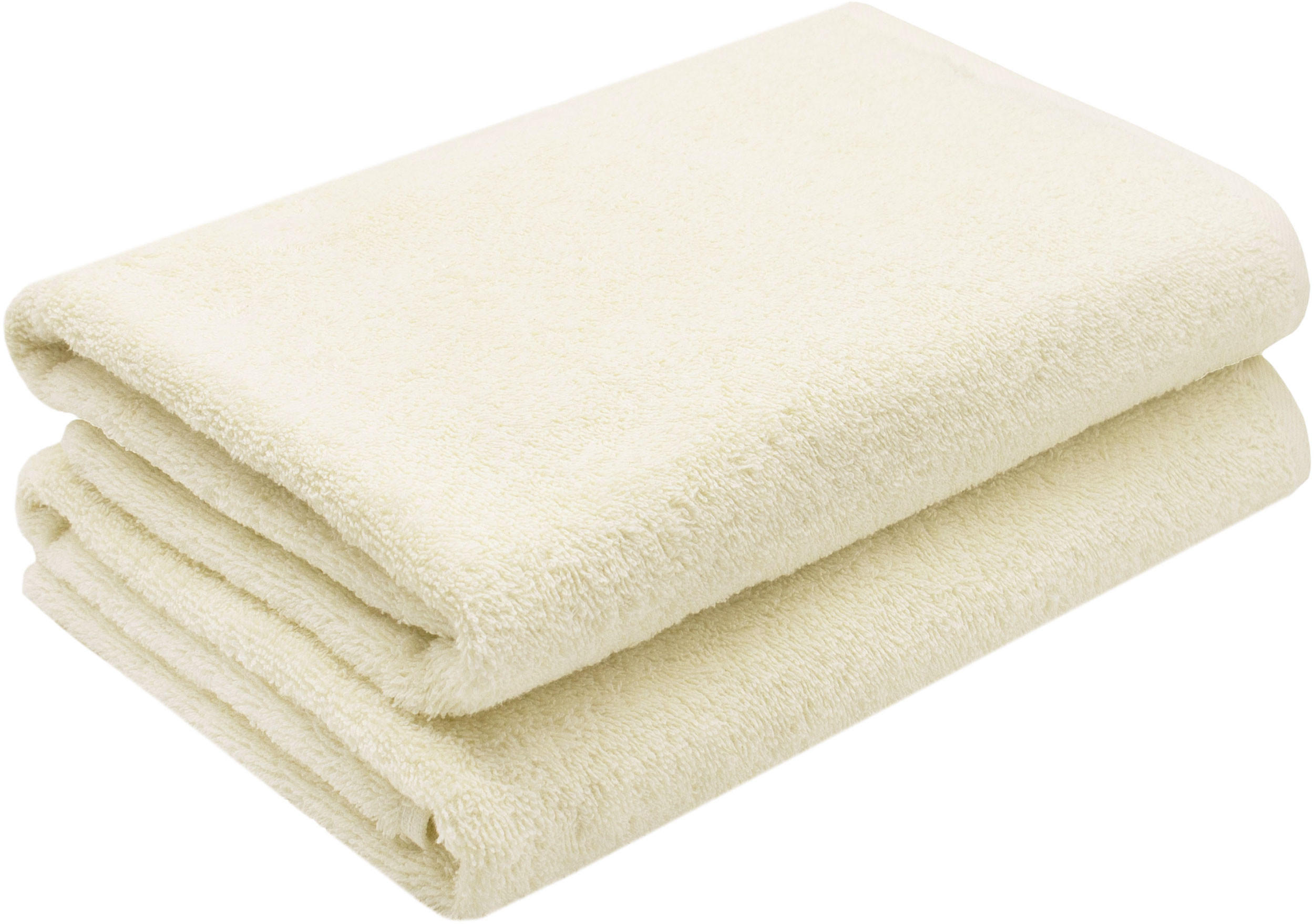 DUSCHTÜCHER, 2er-Set, 70x140 cm, 100% Baumwolle, Beige - Beige, Textil (70/140cm) - Zollner
