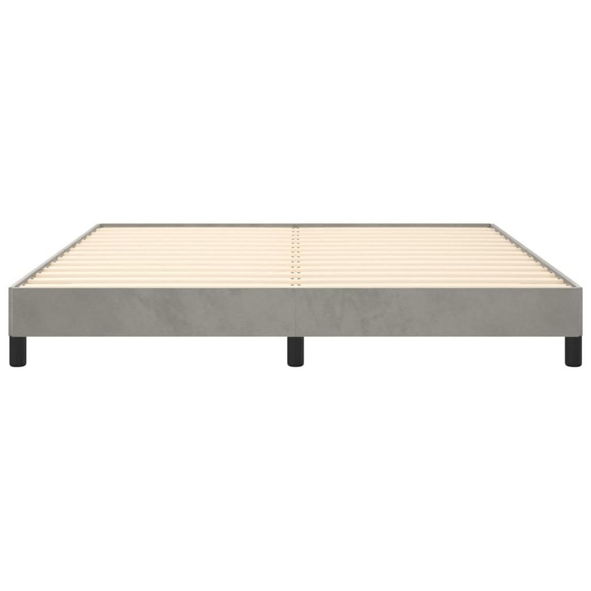 BETTGESTELL Ohne Matratze Hellgrau 180/200 Cm Samt - Grau, Textil (180/200cm) - vidaXL
