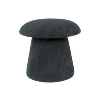 HOCKER Mushroom 39.5/39.5/37 cm - Schwarz, Textil (39.5/37/39.5cm) - Leitmotiv