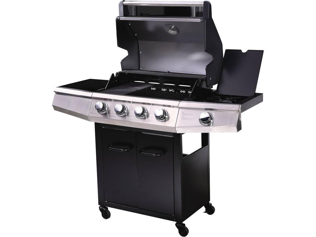 GASGRILL bingo 5 Schwarz - Grau, Metall (57/115/143cm) - Habitat Garten