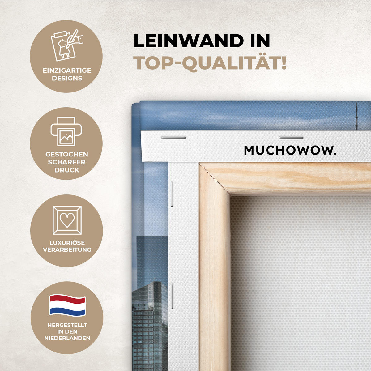 LEINWANDBILD New York - Freiheitsstatue - Wasser Gemälde 60x40 cm - Hellblau, Textil (60/40cm) - MuchoWow