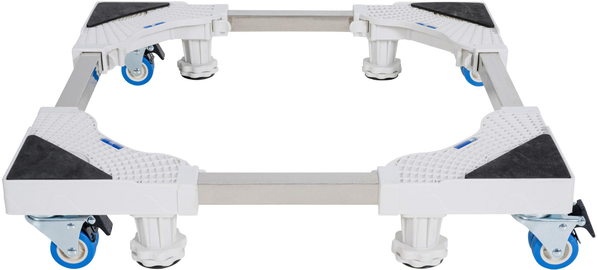 WASCHMASCHINEN Untergestell BART - 4 Füße 4 Rollen, für 350kg UNIVERSAL | Sockel | Weiß - Weiß, Metall (63/13/63cm) - DELUKE