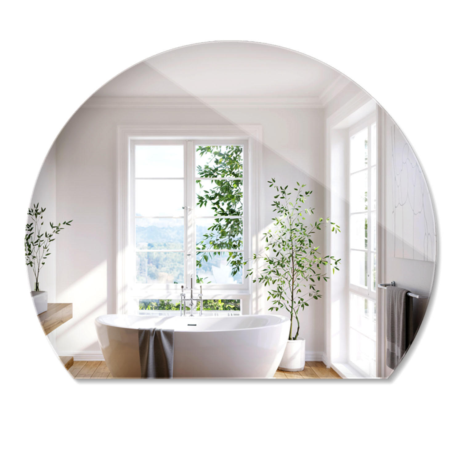 SPIEGEL 80 x 70 cm organisch - Transparent, Glas (70/80/0.4cm) - ArtPrintCave