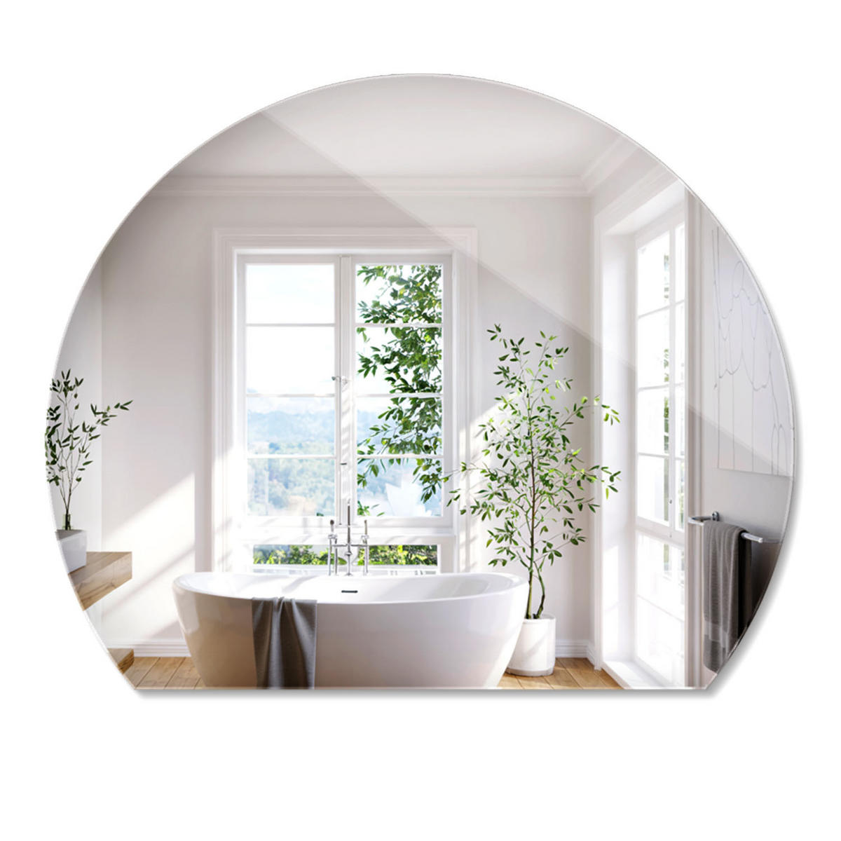 SPIEGEL 80 x 70 cm organisch - Transparent, Glas (70/80/0.4cm) - ArtPrintCave