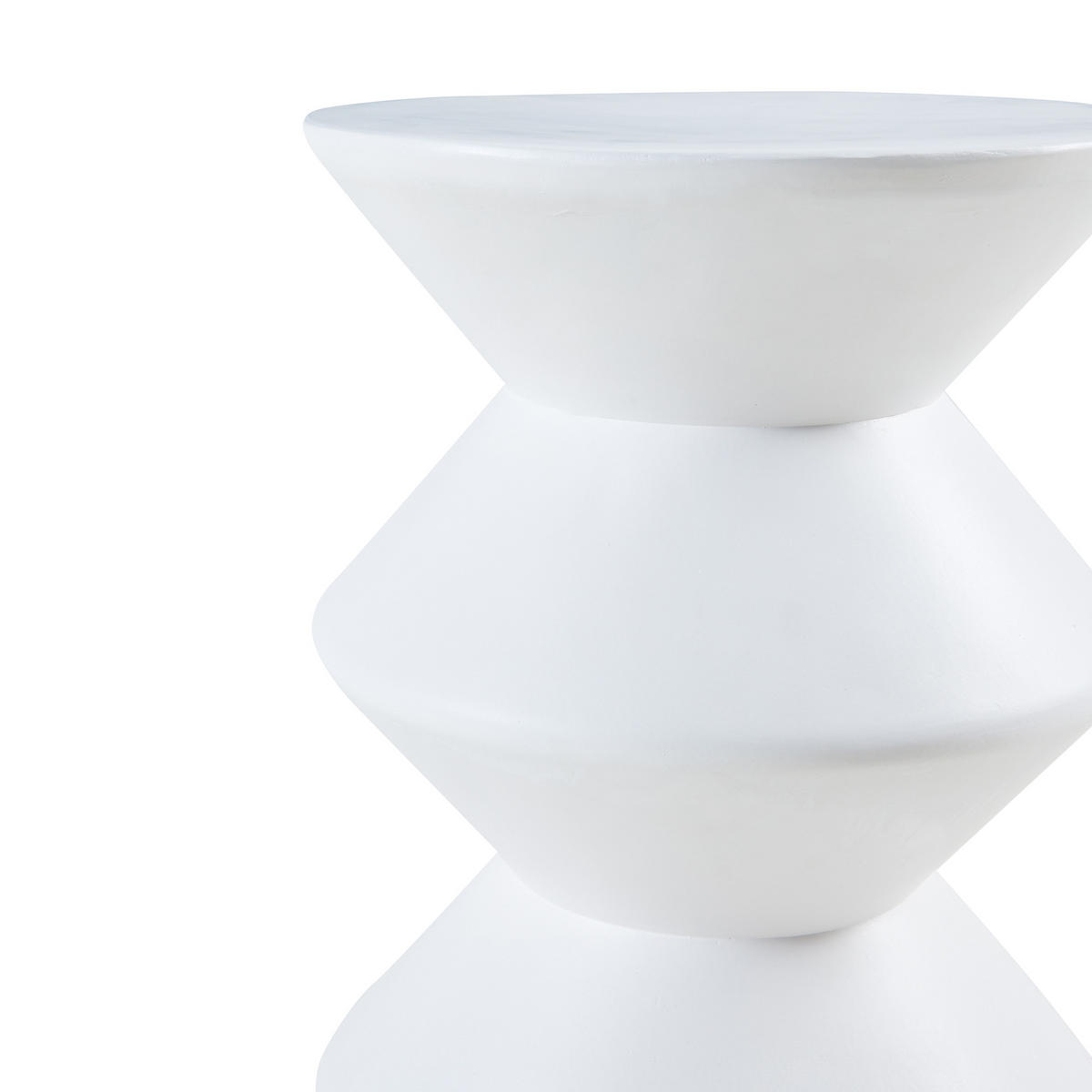 ODKLÁDACÍ STOLEK Kyppeslo - bílá, kámen (36.5/36.5/47cm) - [en.casa]