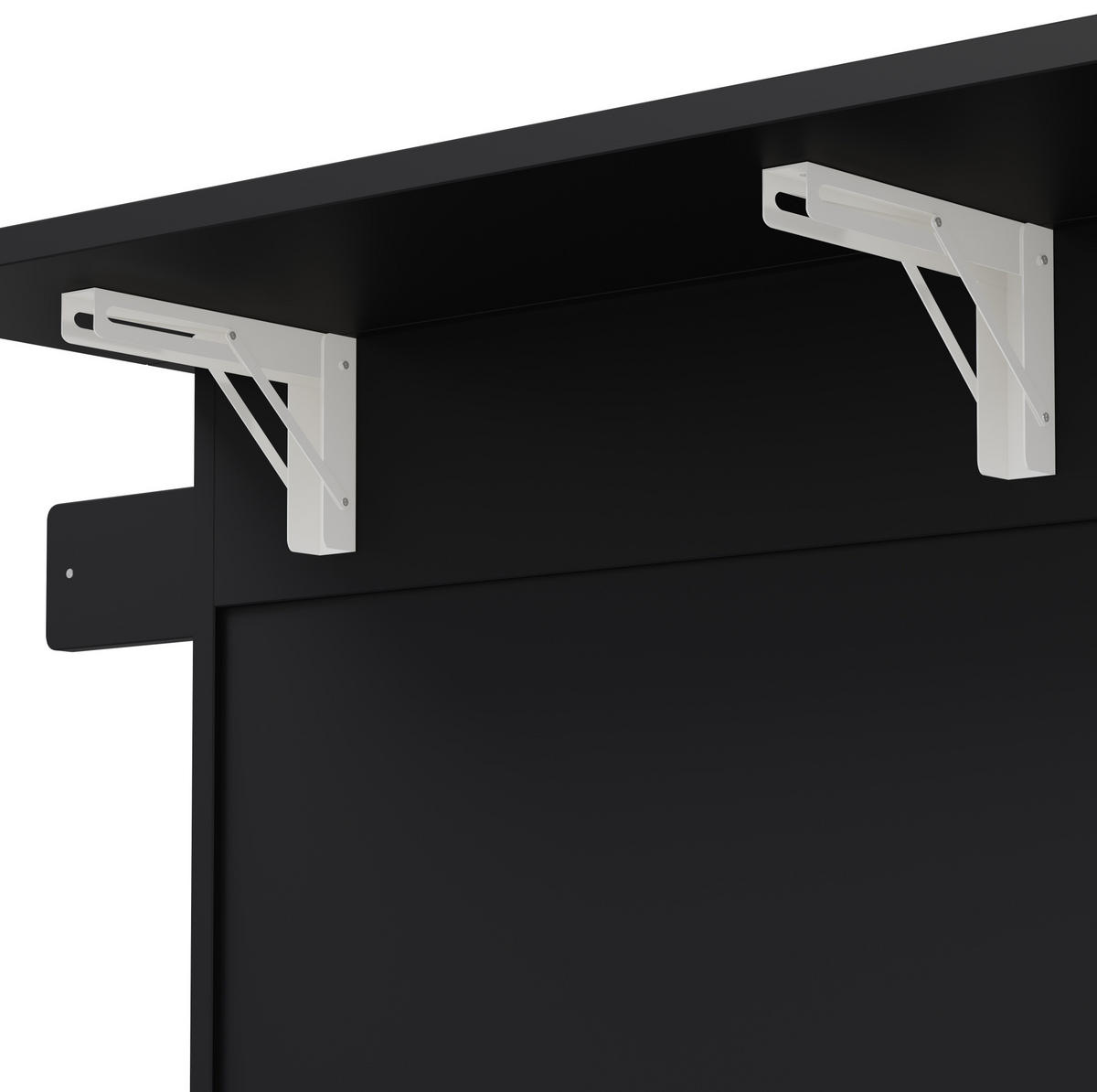 KÜCHENINSEL 120/95/45(70) cm Schwarz aus MDF mit klappbarer Arbeitsplatte - Schwarz, Holzwerkstoff (70/95/120cm) - OKMYHOME