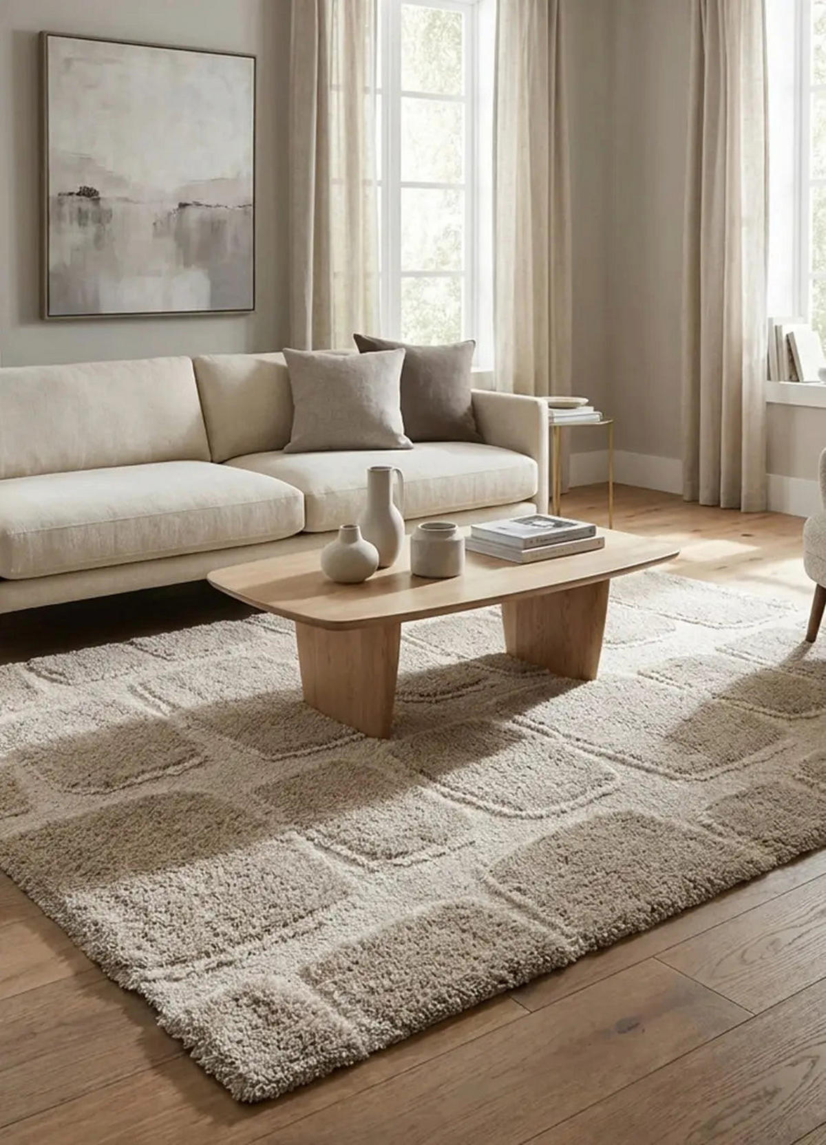 KINDERTEPPICH Creme / Beige Ember 120/170 cm - Creme, Naturmaterialien/Textil (120/170cm) - Atticgo