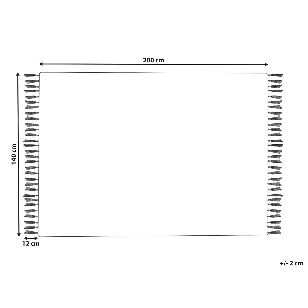 OUTDOOR-TEPPICH Bademli 200/140 cm - Weiß, Kunststoff (140/200cm) - Beliani