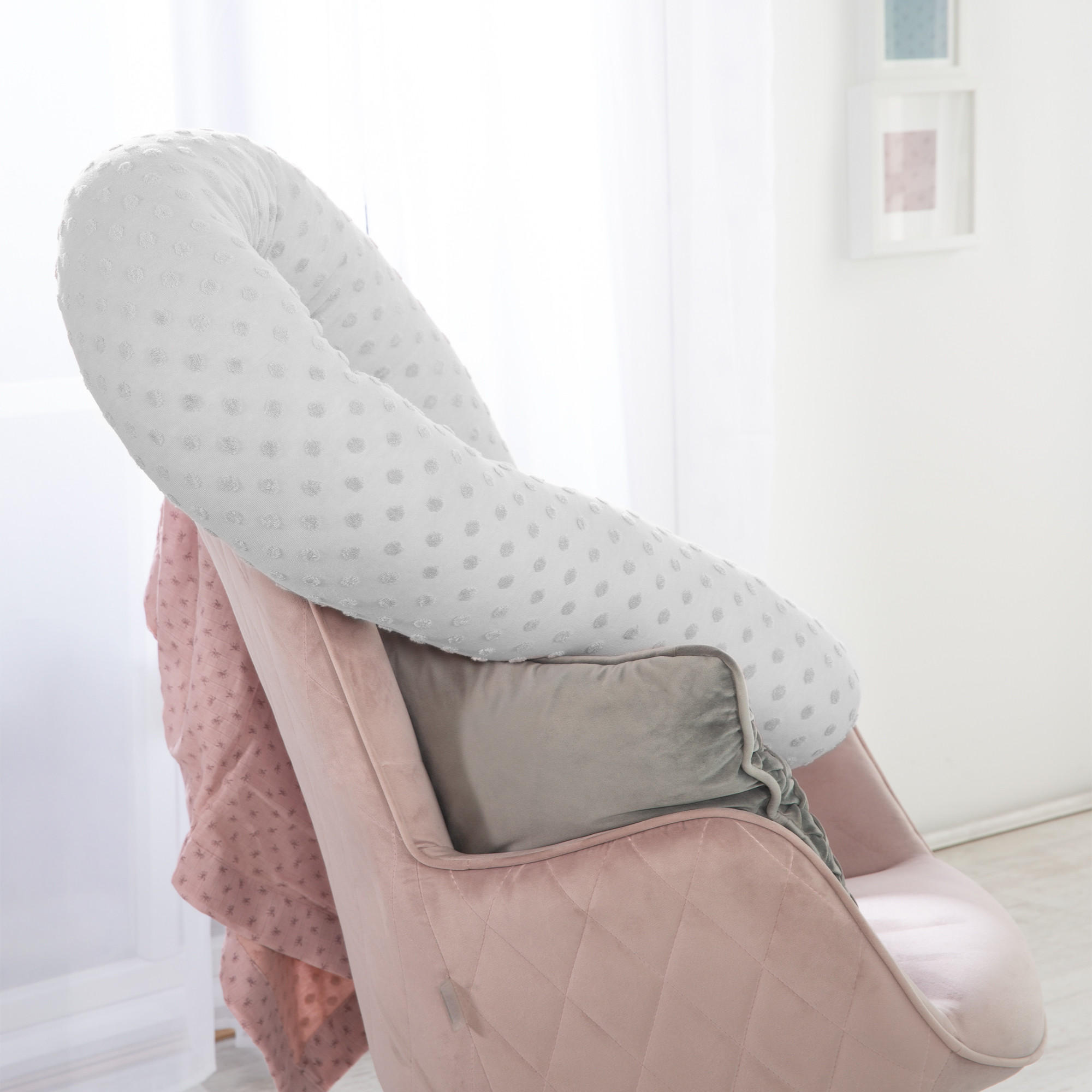 BETTSCHLANGE Lil Planet grau - Hellgrau, Textil (170/12cm) - Roba