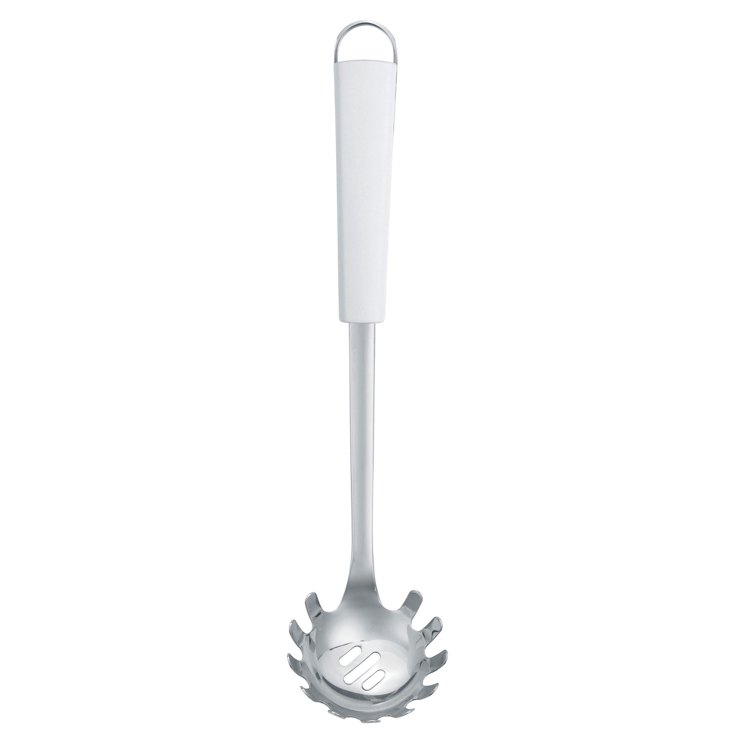 SPAGHETTILÖFFEL Essential, Kelle Weiß und Edelstahl, 400582 - Weiß, Metall (32cm) - Brabantia