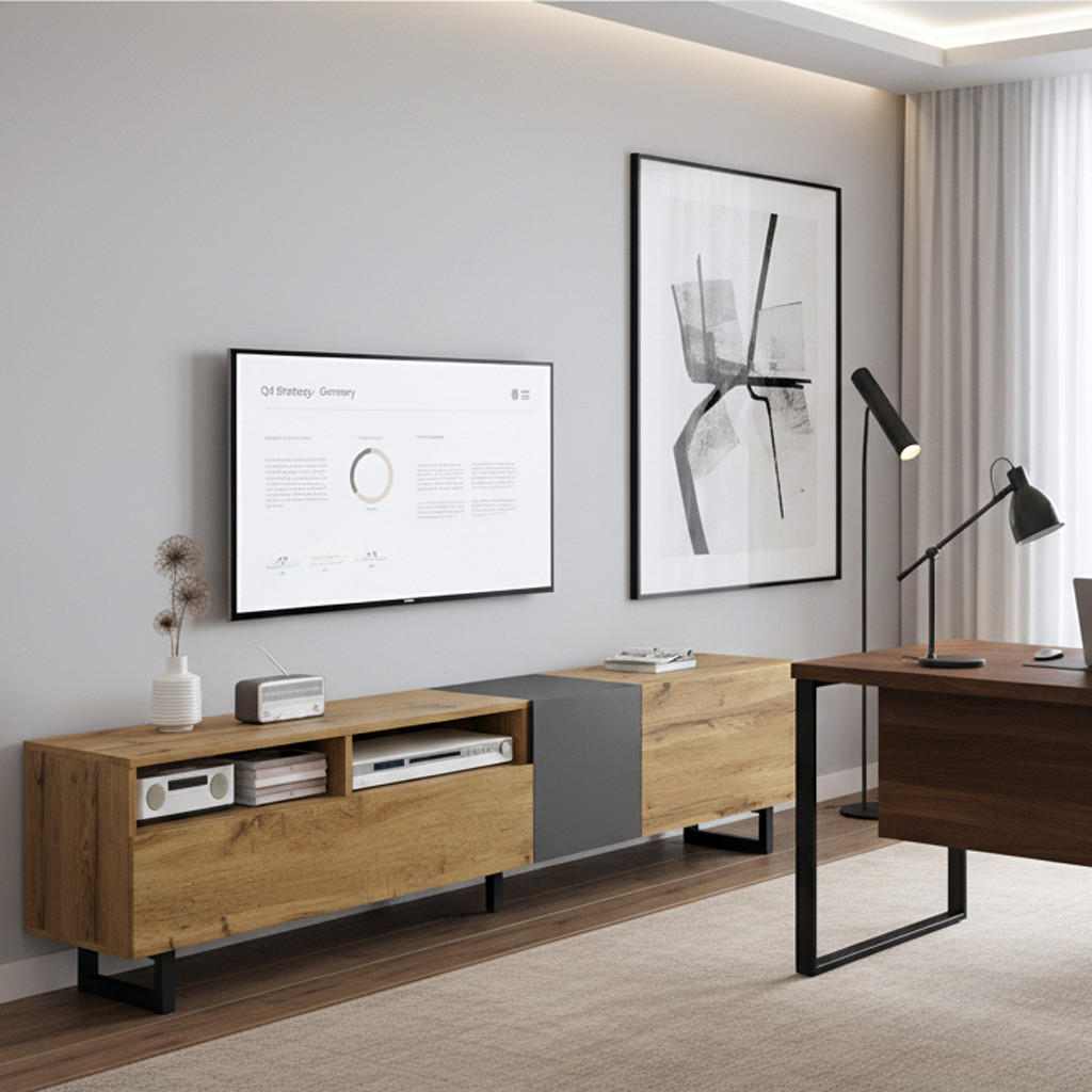 SIDEBOARD Industrieller Stil 170 /36.5/ 42 cm - Eichefarben, Holzwerkstoff (170/42/36.5cm) - Urban Meuble