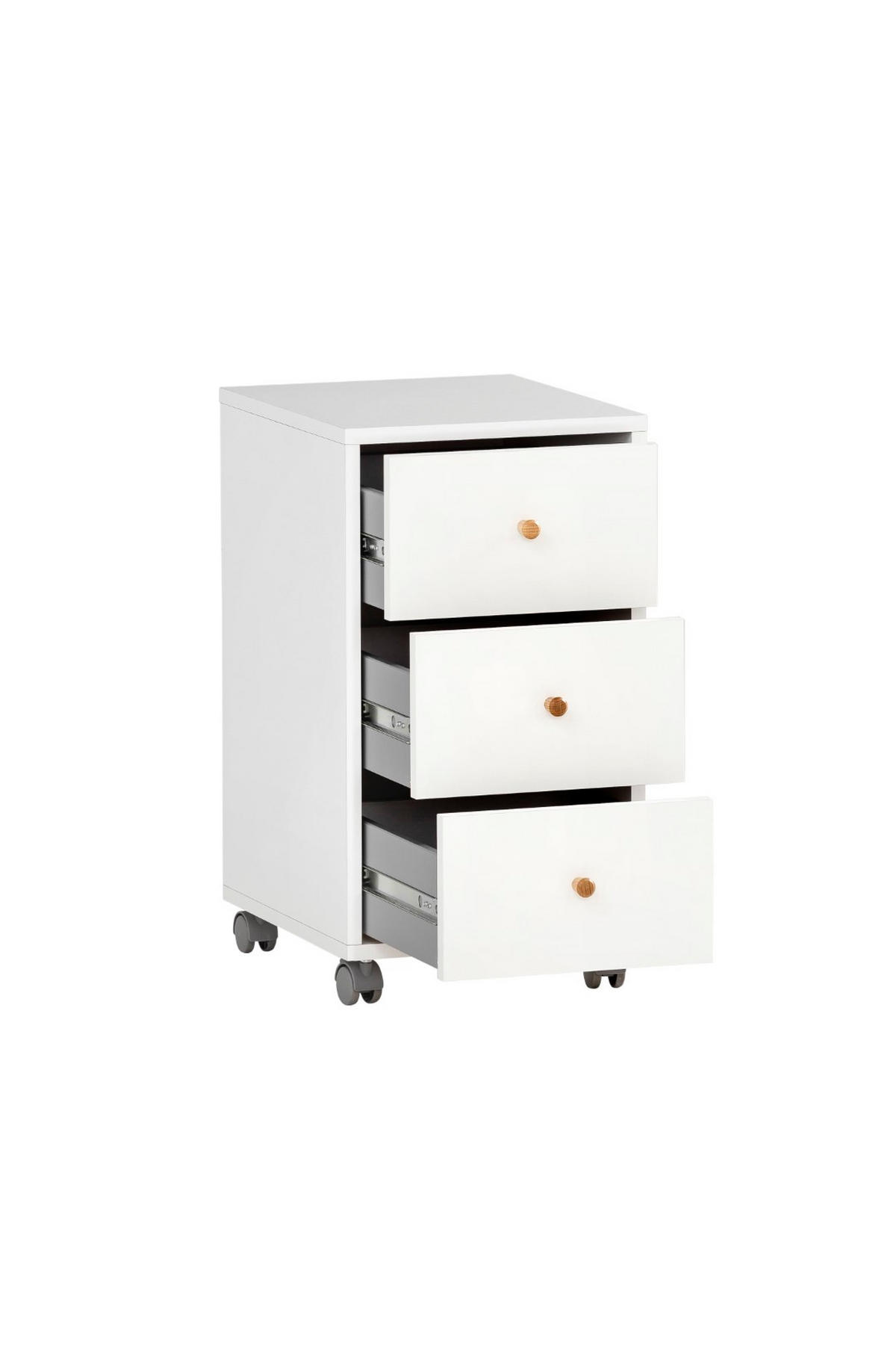 ROLLCONTAINER Jaguar 59,7x32,6x39 cm 3 Schubladen Weiß - Weiß, Holz (32.6/59.7/39cm) - PROREGAL