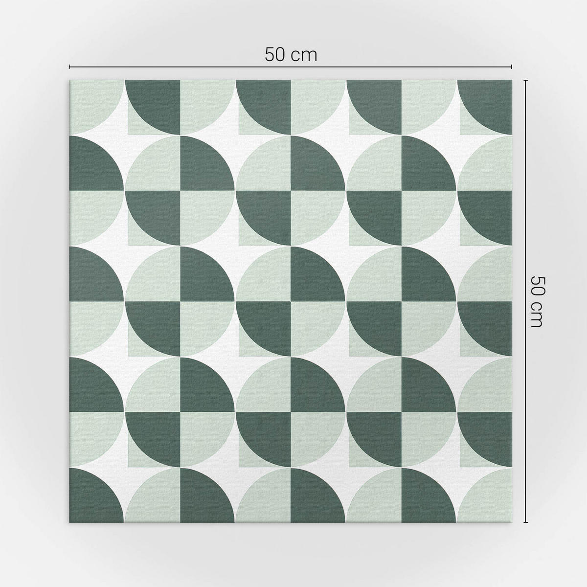 WANDPANEEL 4x 50x50 cm selbstklebend Circona - Salbeigrün, Kunststoff (50/1.6/50cm) - Wallfluent