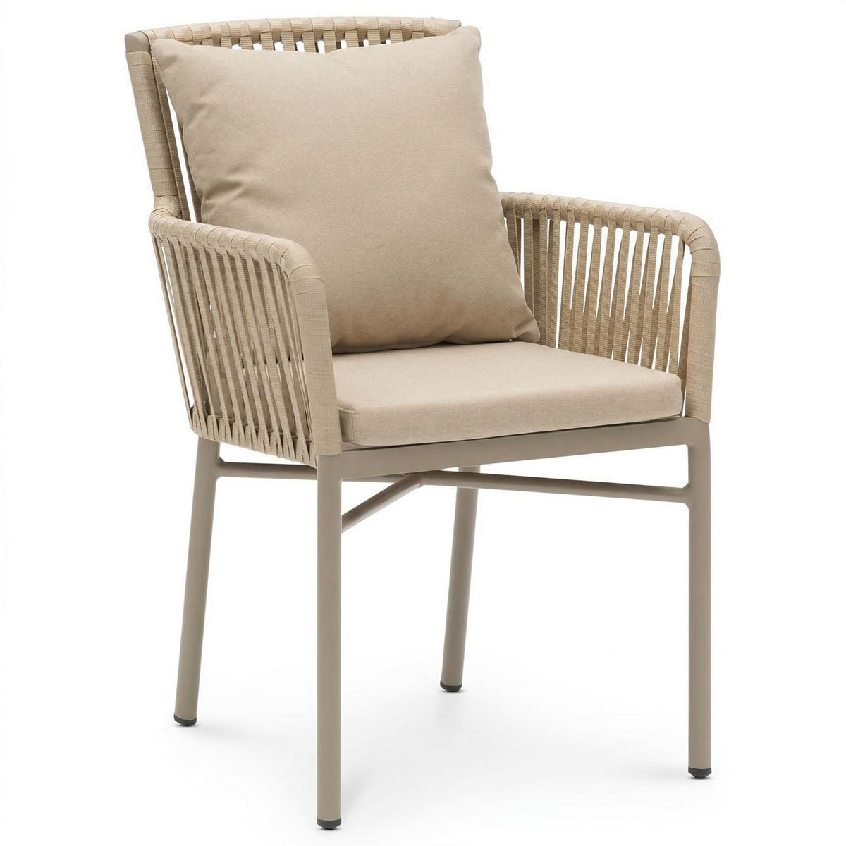 GARTENMÖBEL SET AFUERA 7ER SET BRAUN, CHAMPAGNE - Braun, Metall - CARO-Möbel