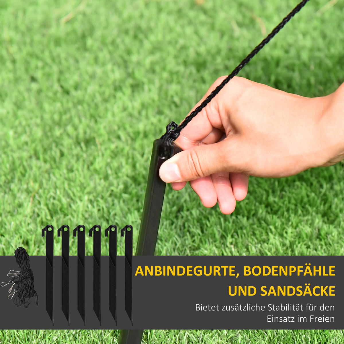 AUFBLASBARE Weihnachtsdeko, Weihnachtsmann mit Schlitten und Rentier, mit LED-Lichtern, für den Garten - Rot, Kunststoff (72/122/190cm) - HOMCOM