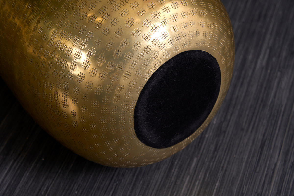 VASE ORIENT Metall Gold 50 cm - Goldfarben, Metall (50cm) - riess-ambiente