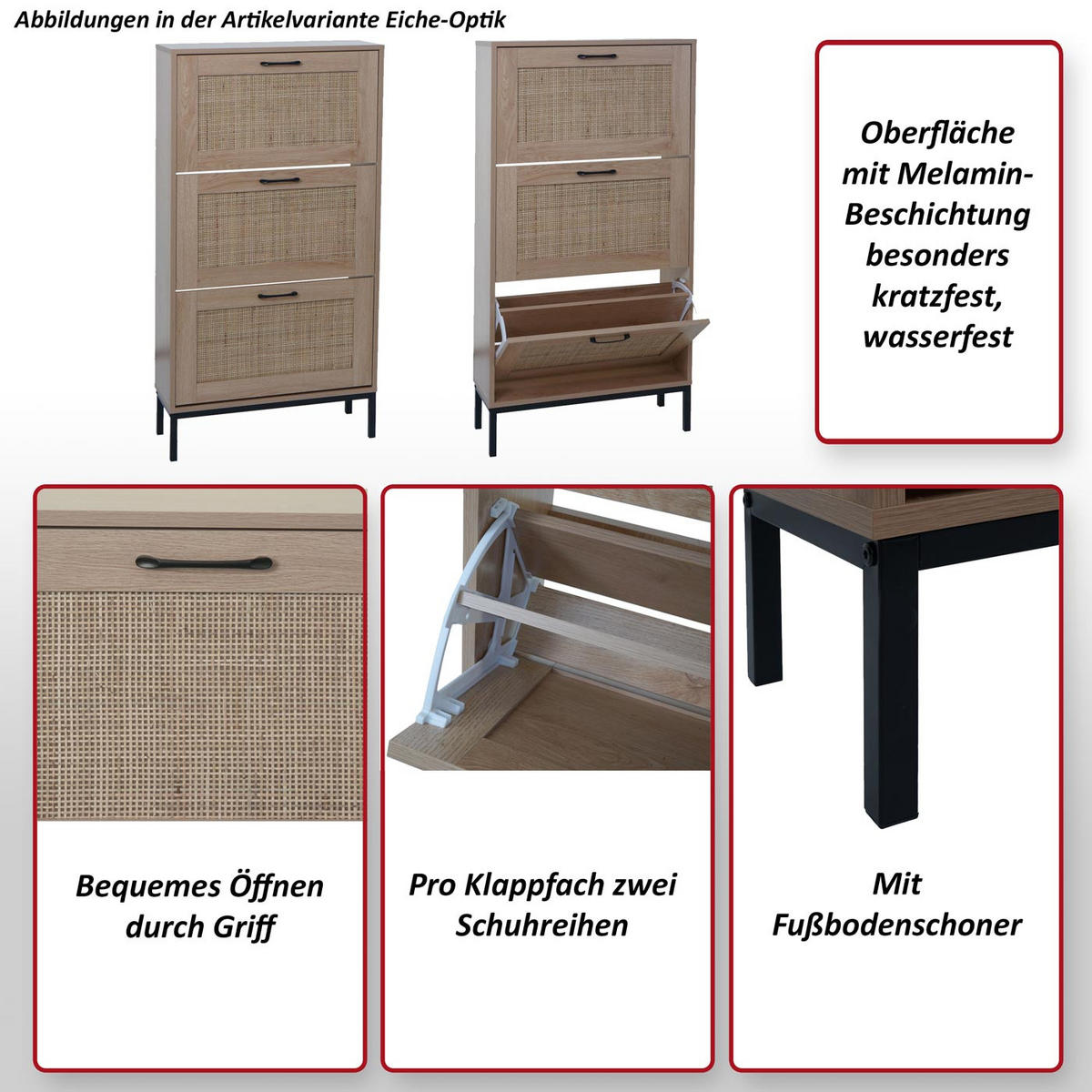 SCHUHSCHRANK Braun - Braun, Holz (63/126/24cm) - MCW
