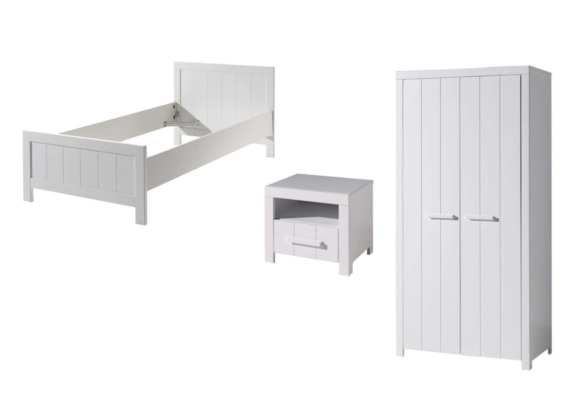 JUGENDZIMMEREINRICHTUNG Karalynn 2 Jugendzimmer komplett MDF Weiß - Weiß, Holzwerkstoff (210/1/110cm) - 58aufmkessel