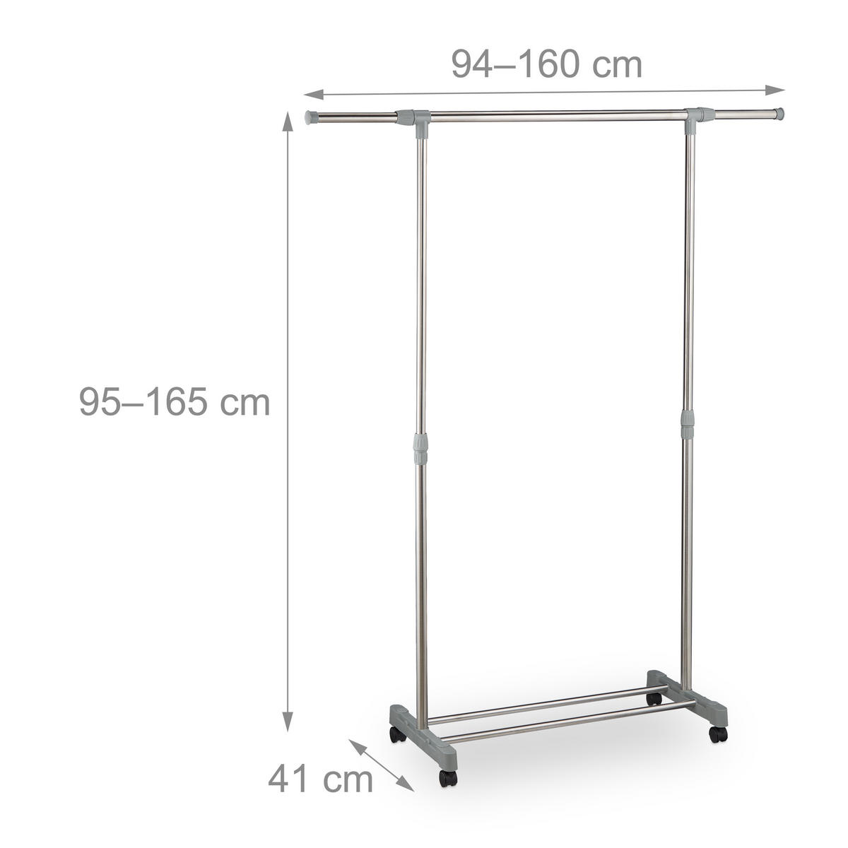 KLEIDERSTÄNDER - Multicolor, Kunststoff/Metall (160/165/41cm) - Relaxdays