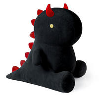 PLÜSCHTIER Dinosaurier Schwarz 35 cm - Schwarz, Textil (20/35cm)