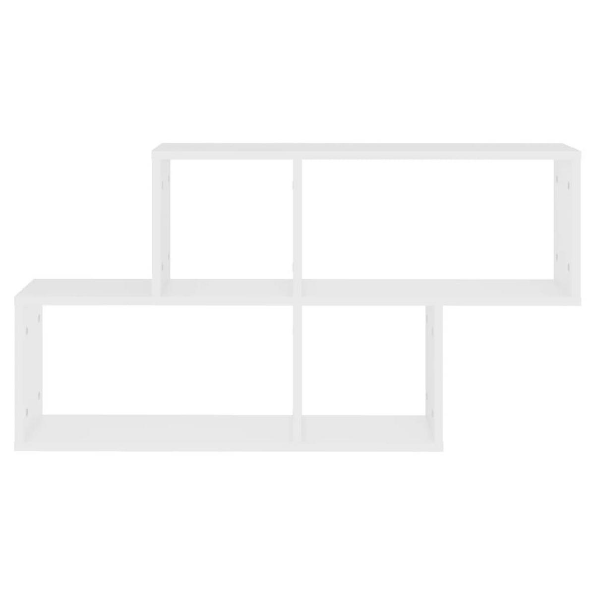 WANDREGAL mit 4 Fächern 100/18/53 cm aus Holzwerkstoff Weiß - Weiß, Holz (100/53/18cm) - vidaXL