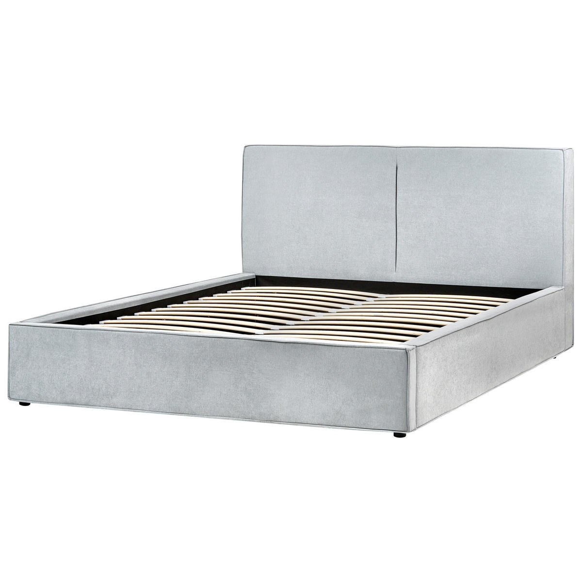 BETT mit Stauraum 180/200 cm Hellblau Moissac - Blau/Schwarz, Textil (180/200cm) - Beliani