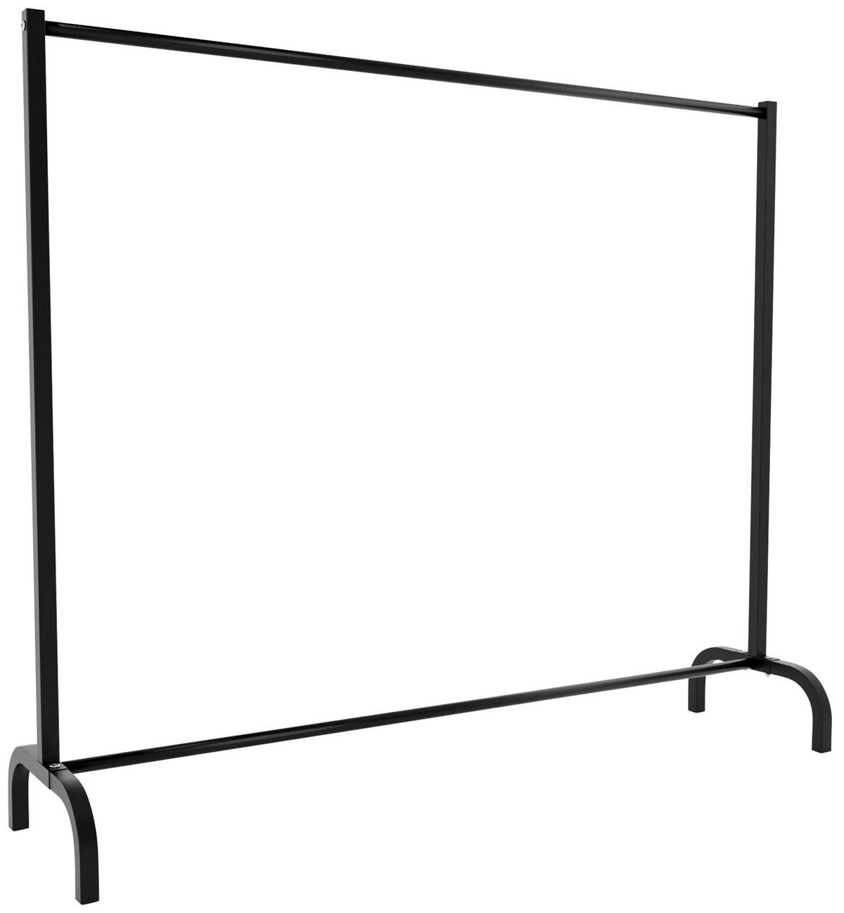 KLEIDERSTÄNDER 150x38x120 cm-schwarz-Metall - Schwarz, Metall (150/120/38cm) - CLP